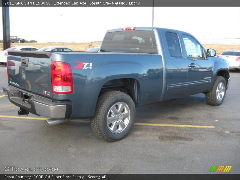 Stealth Gray Metallic / Ebony 2011 GMC Sierra 1500 SLT Extended Cab 4x4