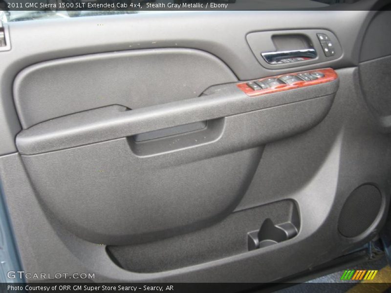 Stealth Gray Metallic / Ebony 2011 GMC Sierra 1500 SLT Extended Cab 4x4