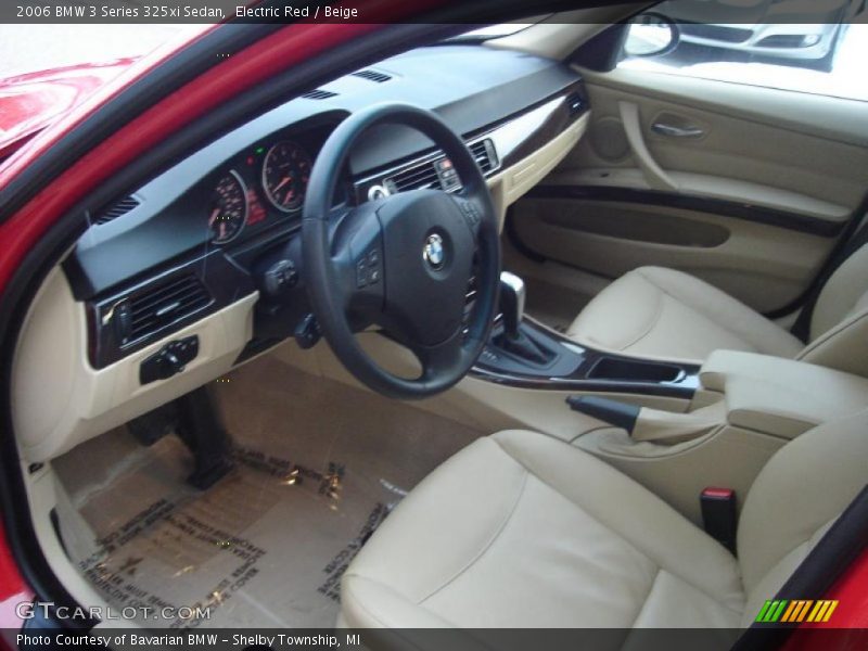 Electric Red / Beige 2006 BMW 3 Series 325xi Sedan