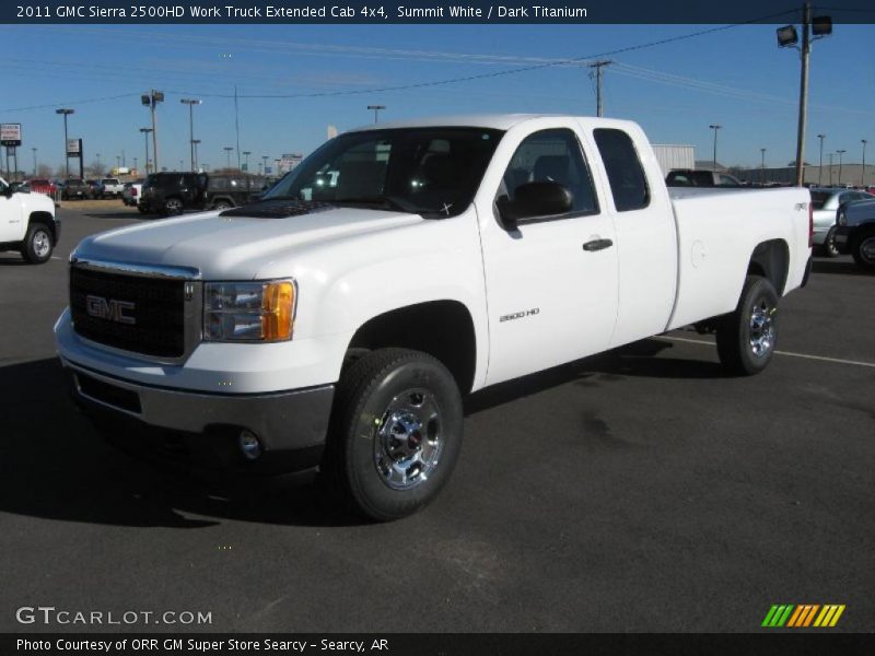 Summit White / Dark Titanium 2011 GMC Sierra 2500HD Work Truck Extended Cab 4x4