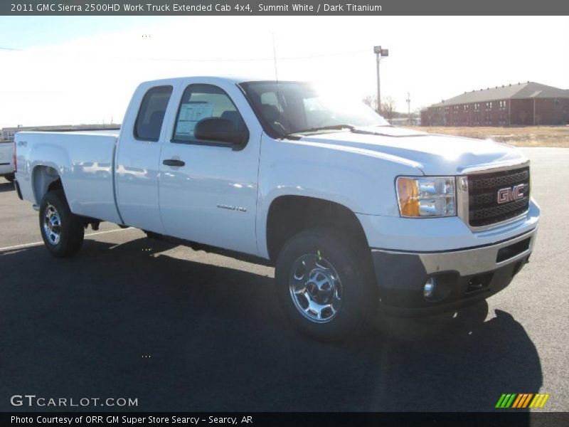 Summit White / Dark Titanium 2011 GMC Sierra 2500HD Work Truck Extended Cab 4x4