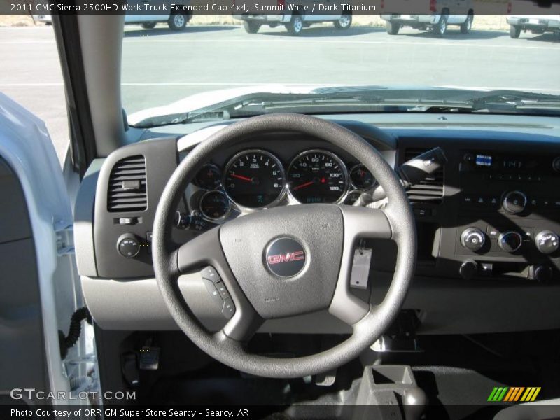 Summit White / Dark Titanium 2011 GMC Sierra 2500HD Work Truck Extended Cab 4x4