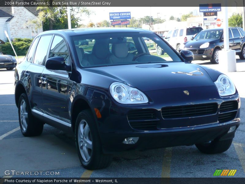 Dark Sea Blue / Stone/Steel Grey 2004 Porsche Cayenne S