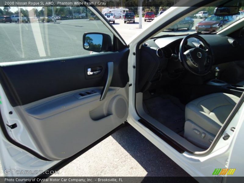 Phantom White Pearl / Gray 2008 Nissan Rogue SL AWD