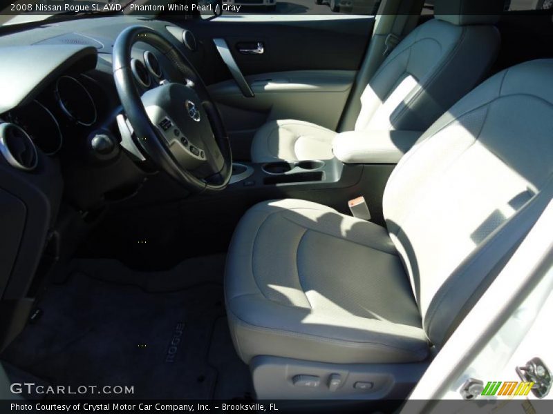 Phantom White Pearl / Gray 2008 Nissan Rogue SL AWD