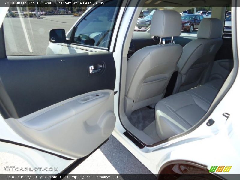 Phantom White Pearl / Gray 2008 Nissan Rogue SL AWD