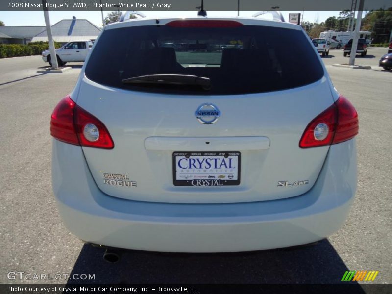 Phantom White Pearl / Gray 2008 Nissan Rogue SL AWD