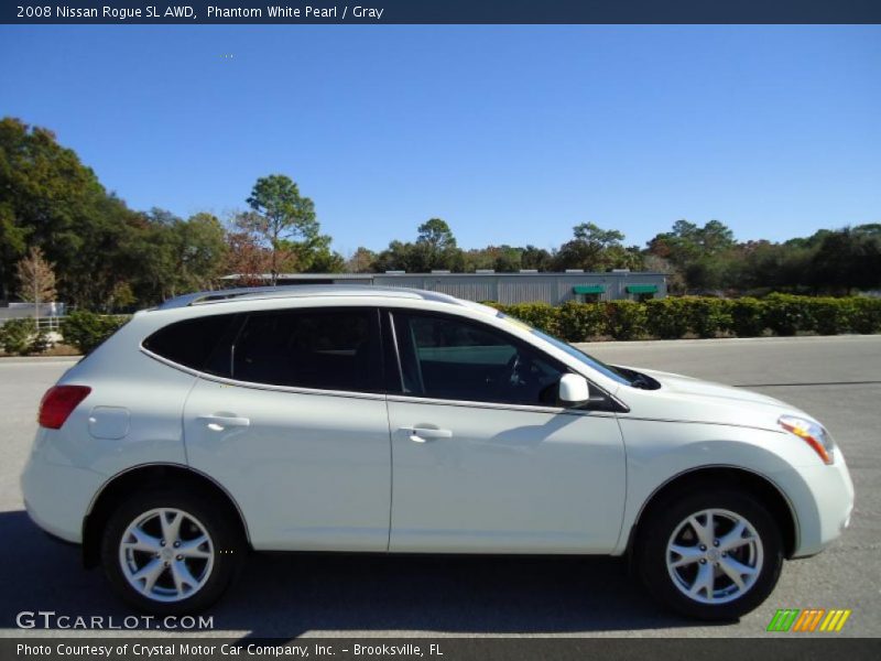 Phantom White Pearl / Gray 2008 Nissan Rogue SL AWD