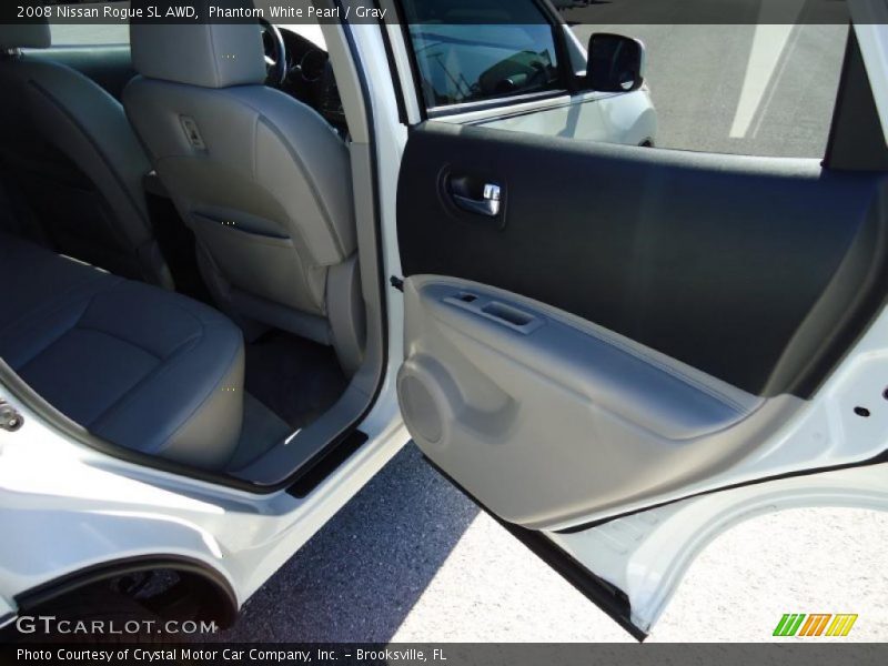 Phantom White Pearl / Gray 2008 Nissan Rogue SL AWD