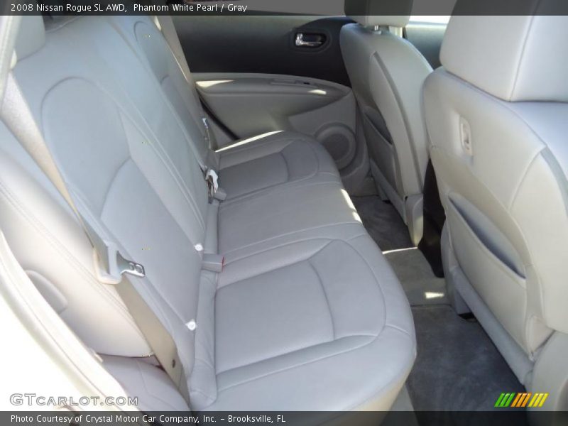 Phantom White Pearl / Gray 2008 Nissan Rogue SL AWD