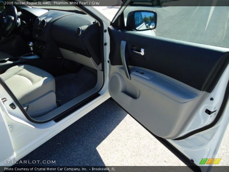 Phantom White Pearl / Gray 2008 Nissan Rogue SL AWD