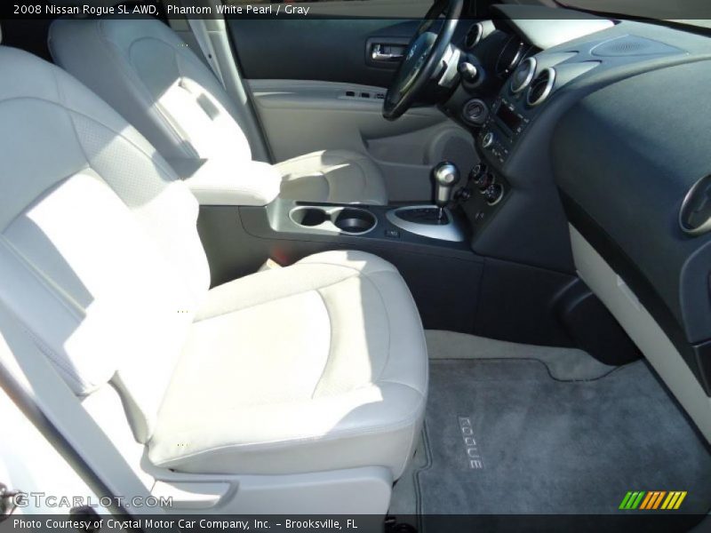 Phantom White Pearl / Gray 2008 Nissan Rogue SL AWD