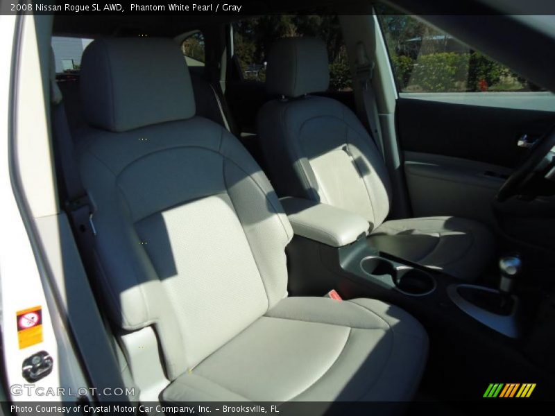 Phantom White Pearl / Gray 2008 Nissan Rogue SL AWD