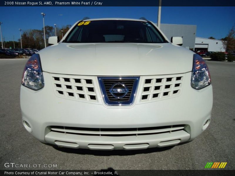 Phantom White Pearl / Gray 2008 Nissan Rogue SL AWD