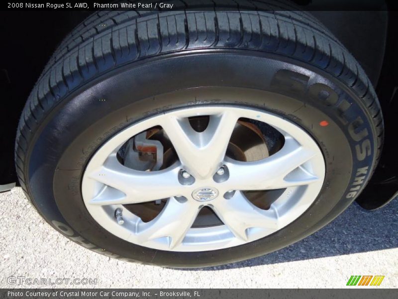 Phantom White Pearl / Gray 2008 Nissan Rogue SL AWD