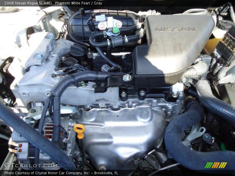 Phantom White Pearl / Gray 2008 Nissan Rogue SL AWD