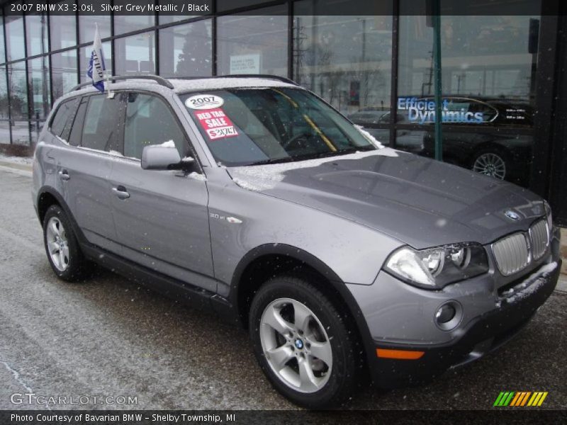Silver Grey Metallic / Black 2007 BMW X3 3.0si