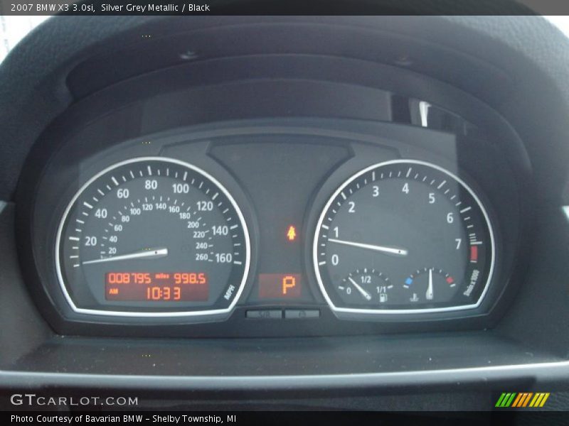 Silver Grey Metallic / Black 2007 BMW X3 3.0si
