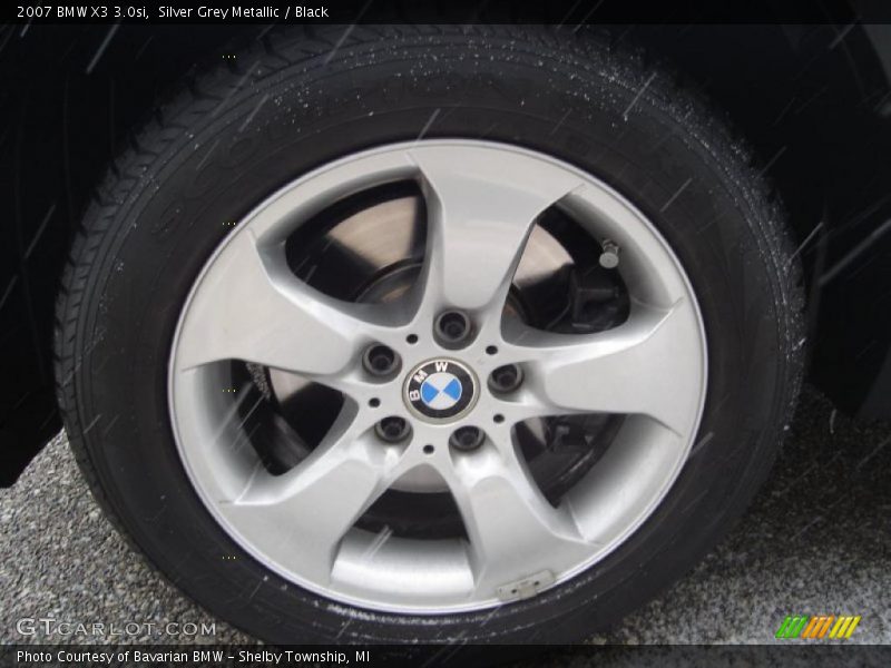Silver Grey Metallic / Black 2007 BMW X3 3.0si