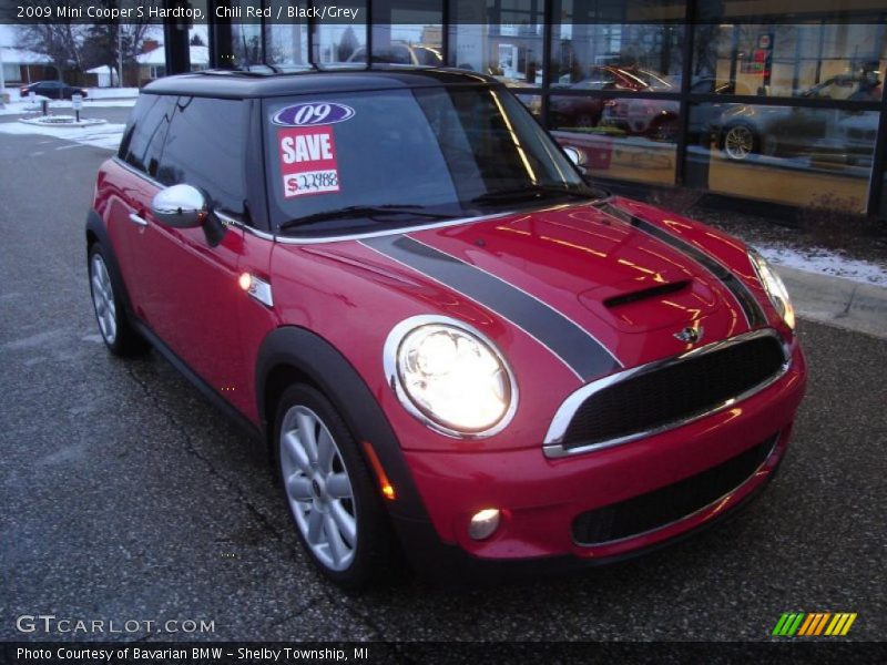 Chili Red / Black/Grey 2009 Mini Cooper S Hardtop
