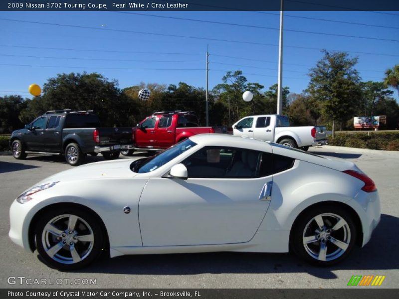 Pearl White / Gray Leather 2009 Nissan 370Z Touring Coupe