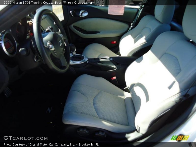 Pearl White / Gray Leather 2009 Nissan 370Z Touring Coupe