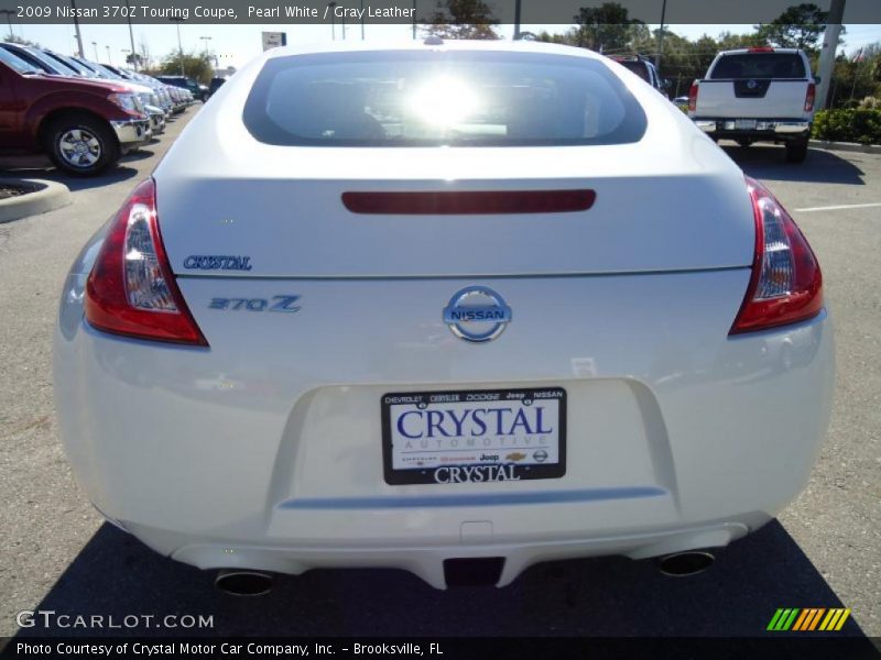 Pearl White / Gray Leather 2009 Nissan 370Z Touring Coupe