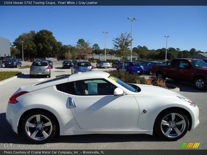 Pearl White / Gray Leather 2009 Nissan 370Z Touring Coupe