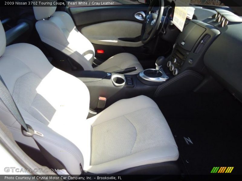 Pearl White / Gray Leather 2009 Nissan 370Z Touring Coupe