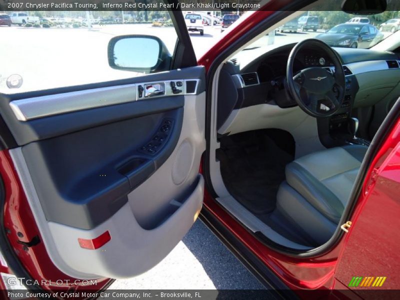 Inferno Red Crystal Pearl / Dark Khaki/Light Graystone 2007 Chrysler Pacifica Touring