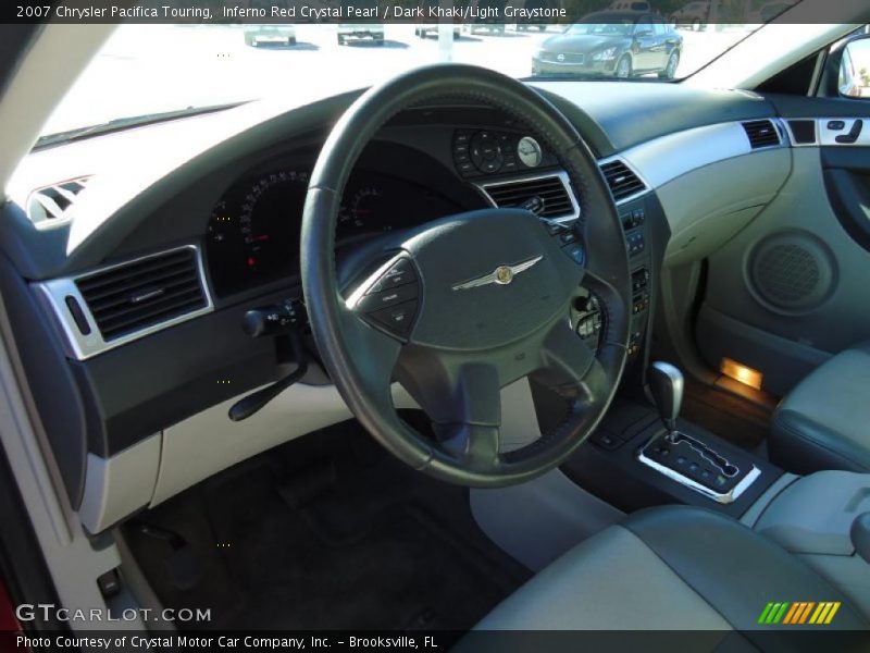 Inferno Red Crystal Pearl / Dark Khaki/Light Graystone 2007 Chrysler Pacifica Touring