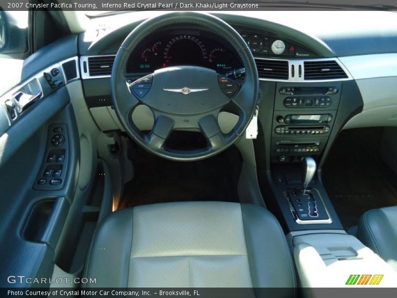 Inferno Red Crystal Pearl / Dark Khaki/Light Graystone 2007 Chrysler Pacifica Touring