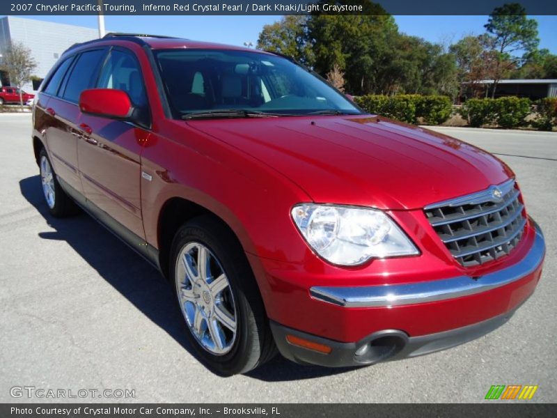 Inferno Red Crystal Pearl / Dark Khaki/Light Graystone 2007 Chrysler Pacifica Touring