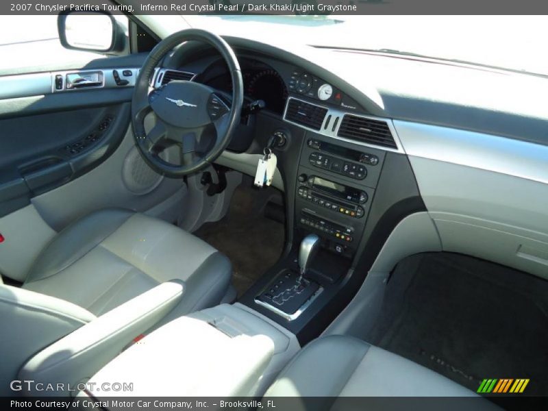 Inferno Red Crystal Pearl / Dark Khaki/Light Graystone 2007 Chrysler Pacifica Touring