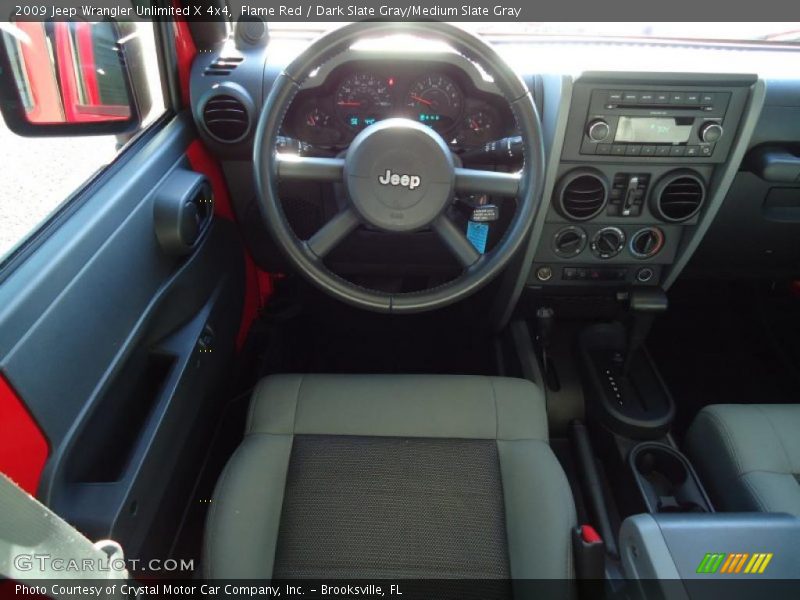 Flame Red / Dark Slate Gray/Medium Slate Gray 2009 Jeep Wrangler Unlimited X 4x4