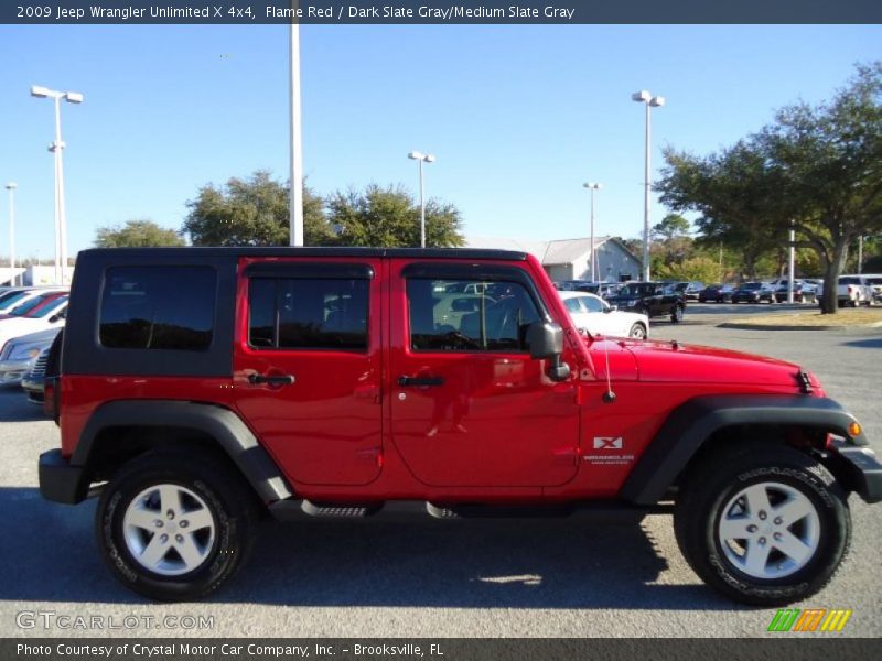 Flame Red / Dark Slate Gray/Medium Slate Gray 2009 Jeep Wrangler Unlimited X 4x4
