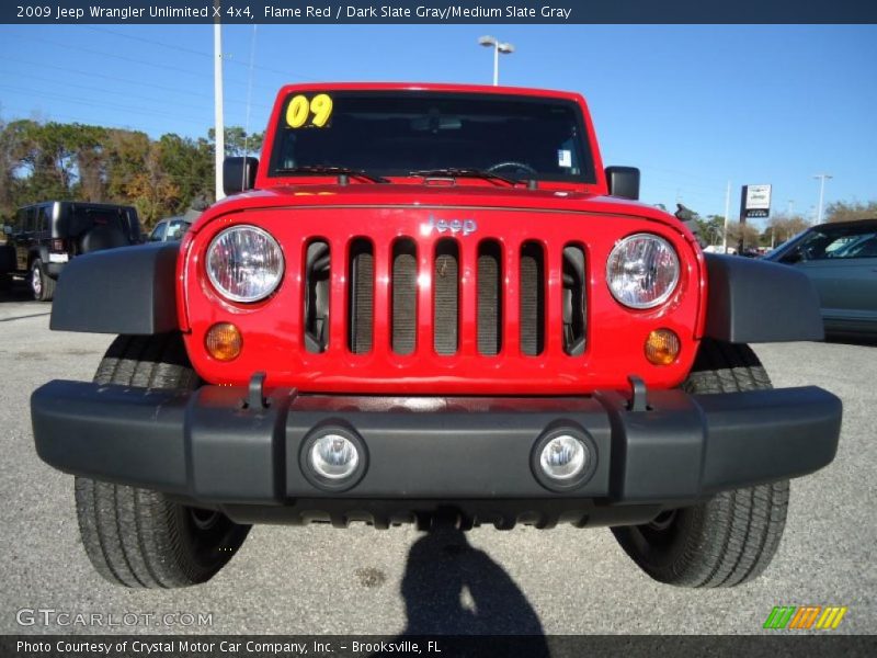 Flame Red / Dark Slate Gray/Medium Slate Gray 2009 Jeep Wrangler Unlimited X 4x4