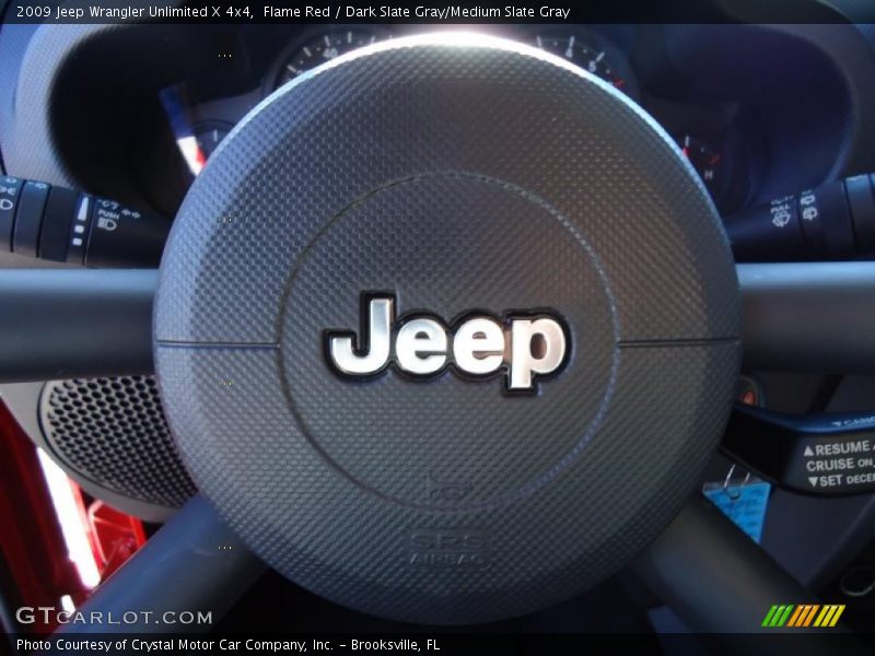 Flame Red / Dark Slate Gray/Medium Slate Gray 2009 Jeep Wrangler Unlimited X 4x4