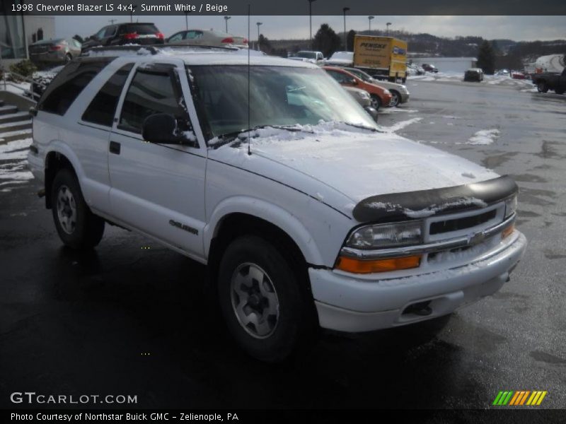 Summit White / Beige 1998 Chevrolet Blazer LS 4x4