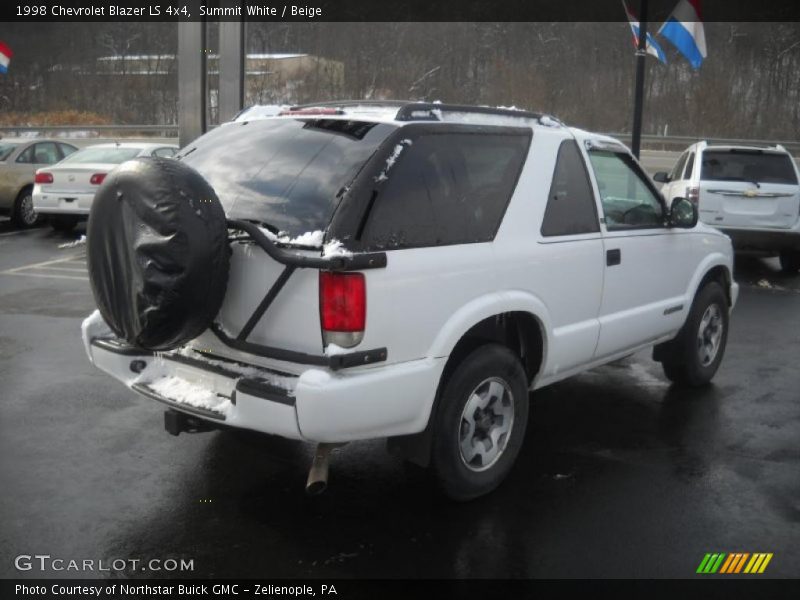 Summit White / Beige 1998 Chevrolet Blazer LS 4x4