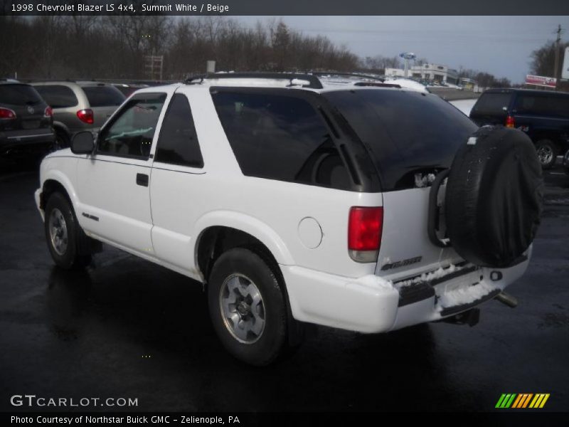 Summit White / Beige 1998 Chevrolet Blazer LS 4x4