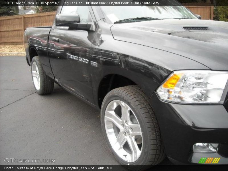 Brilliant Black Crystal Pearl / Dark Slate Gray 2011 Dodge Ram 1500 Sport R/T Regular Cab