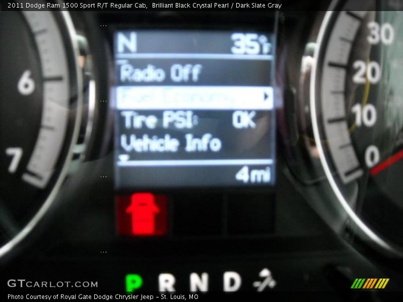 Brilliant Black Crystal Pearl / Dark Slate Gray 2011 Dodge Ram 1500 Sport R/T Regular Cab