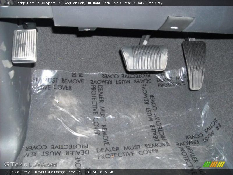 Brilliant Black Crystal Pearl / Dark Slate Gray 2011 Dodge Ram 1500 Sport R/T Regular Cab