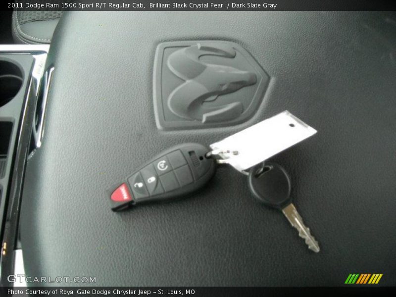 Brilliant Black Crystal Pearl / Dark Slate Gray 2011 Dodge Ram 1500 Sport R/T Regular Cab