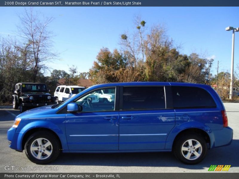 Marathon Blue Pearl / Dark Slate/Light Shale 2008 Dodge Grand Caravan SXT