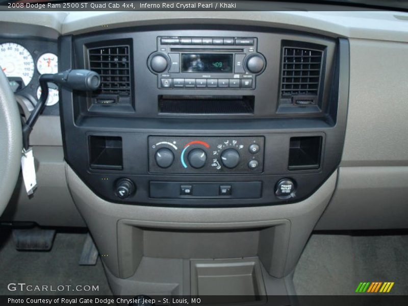 Inferno Red Crystal Pearl / Khaki 2008 Dodge Ram 2500 ST Quad Cab 4x4