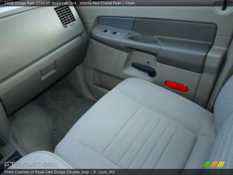 Inferno Red Crystal Pearl / Khaki 2008 Dodge Ram 2500 ST Quad Cab 4x4