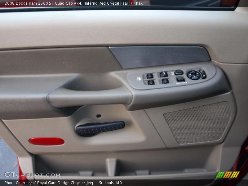 Inferno Red Crystal Pearl / Khaki 2008 Dodge Ram 2500 ST Quad Cab 4x4