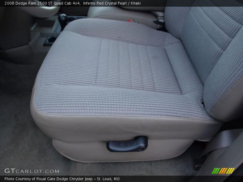 Inferno Red Crystal Pearl / Khaki 2008 Dodge Ram 2500 ST Quad Cab 4x4